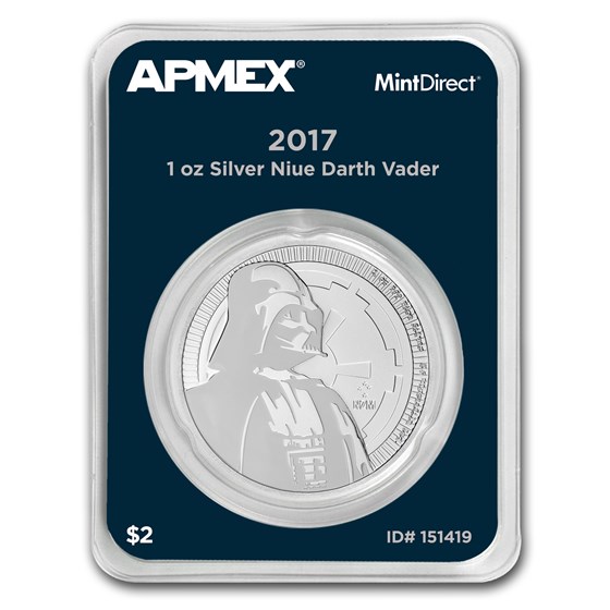 2017 Niue 1 oz Silver $2 Darth Vader (MintDirect® Single) 2017 Niue 1 oz Silver $2 Darth Vader (MintDirect® Single)